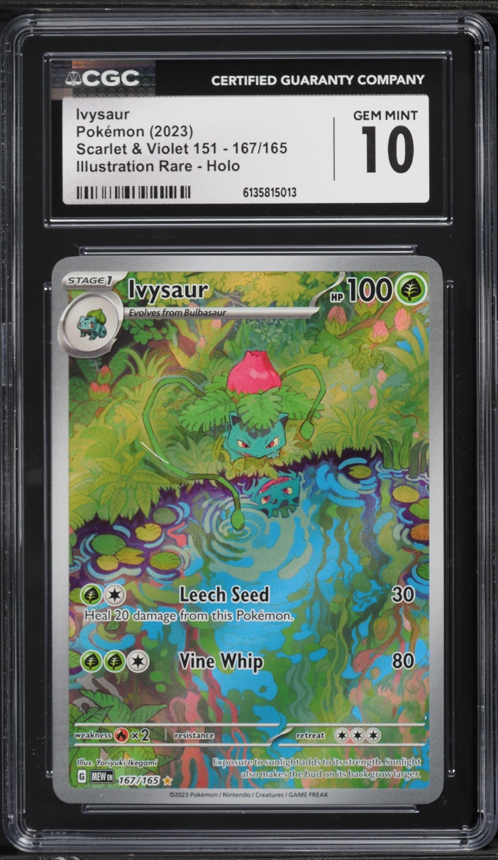 2023 Pokemon Scarlet & Violet 151 IR Ivysaur #167 CGC 10 GEM MINT