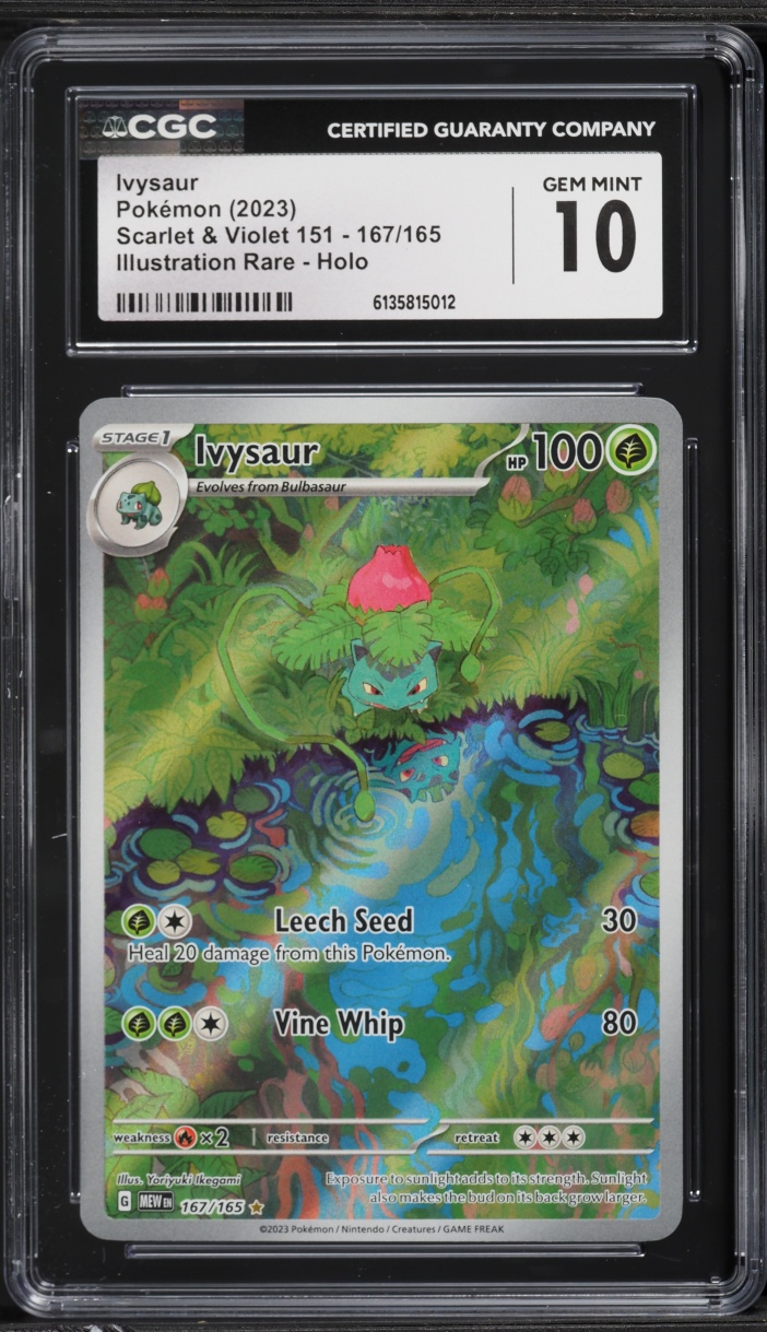 2023 Pokemon Scarlet & Violet 151 IR Ivysaur #167 CGC 10 GEM MINT