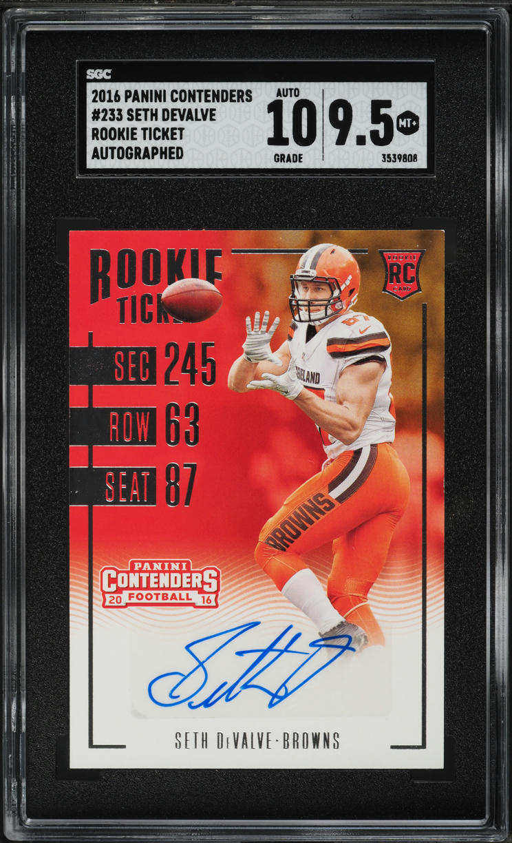 2016 Panini Contenders Ticket Seth DeValve ROOKIE AUTO #233 SGC 9.5 MINT+