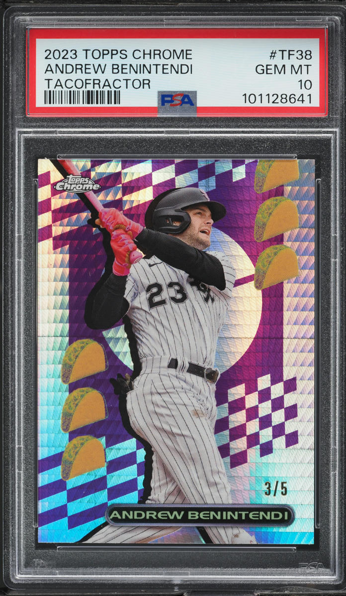 2023 Topps Chrome Tacofractor Andrew Benintendi /5 #TF-38 PSA 10 GEM MINT