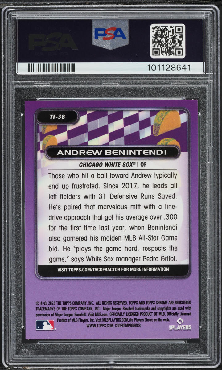 2023 Topps Chrome Tacofractor Andrew Benintendi /5 #TF-38 PSA 10 GEM MINT