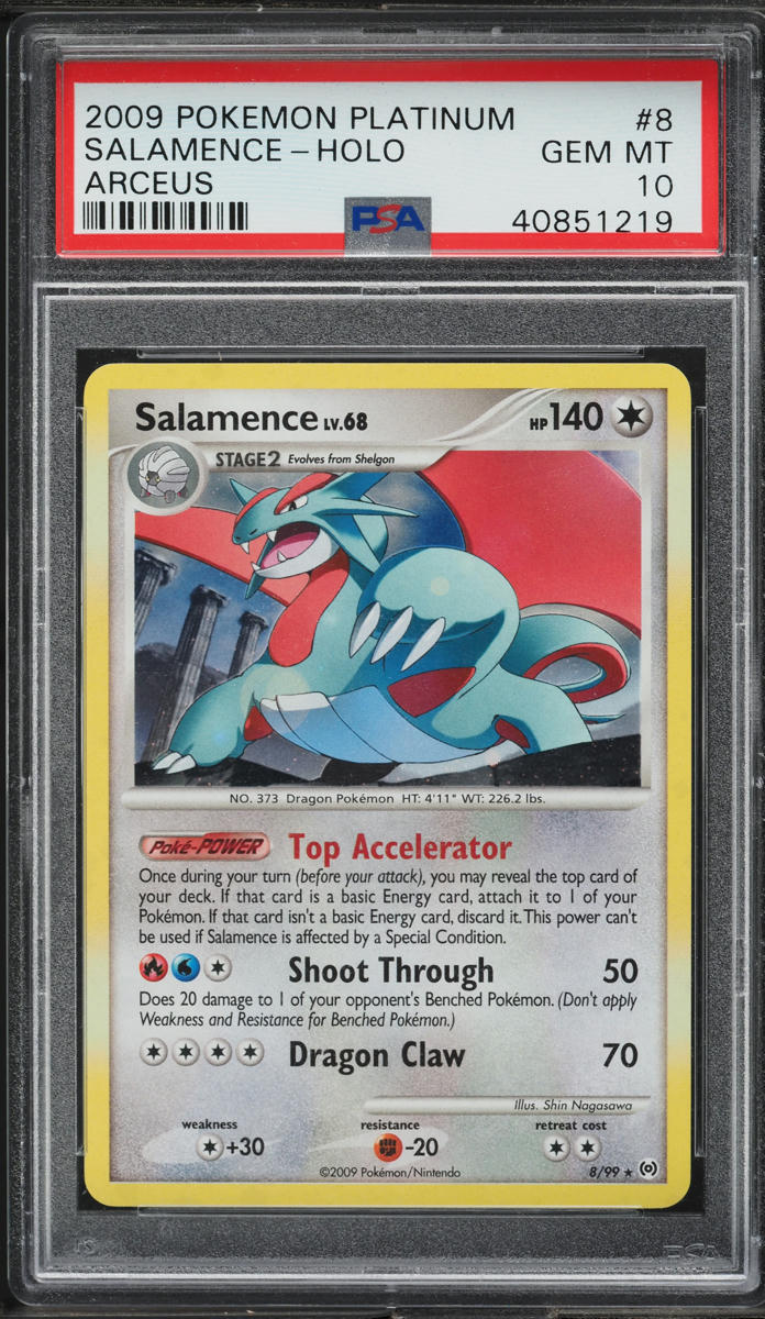 2009 Pokemon Platinum Arceus Holo Salamence #8 PSA 10 GEM MINT