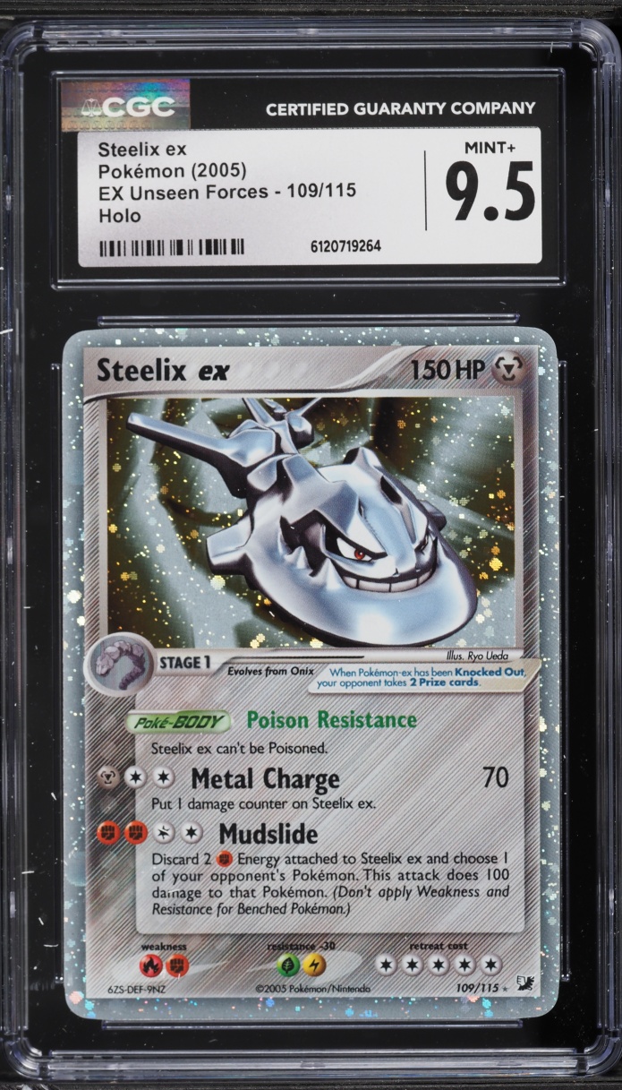 2005 Pokemon EX Unseen Forces Holo Steelix EX #109 CGC 9.5 MINT+