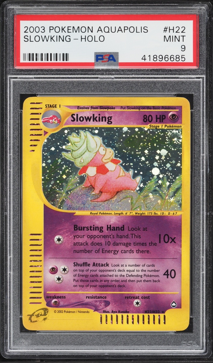 2003 Pokemon Aquapolis Holo Slowking #H22 PSA 9 MINT