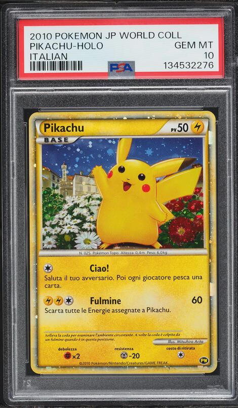 2010 Pokemon Korean World Collection Holo Pikachu PSA 10 GEM MINT