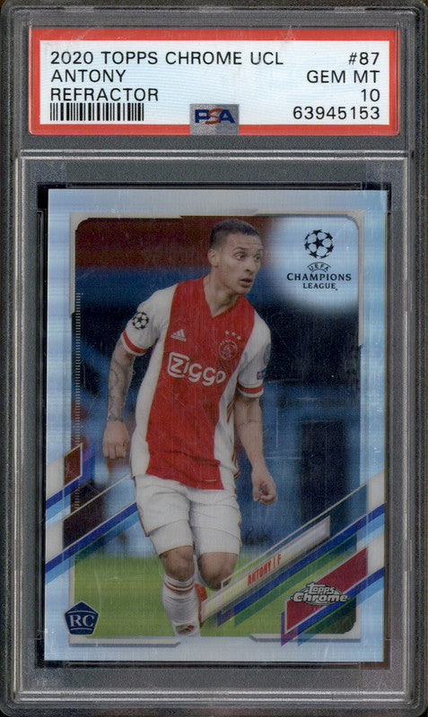 2020 Topps UEFA Japan Edition Blue Refractor Antony ROOKIE
