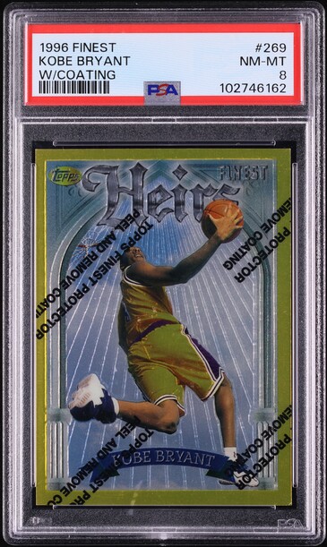 1996 Finest Basketball w/ Coating Kobe Bryant ROOKIE #74 PSA