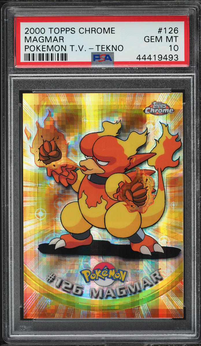 2000 Topps Chrome Pokemon Series 2 Tekno Magmar #126 PSA 10 GEM MINT