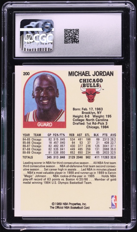 1989 Hoops Michael Jordan #200 CGC 9 MINT