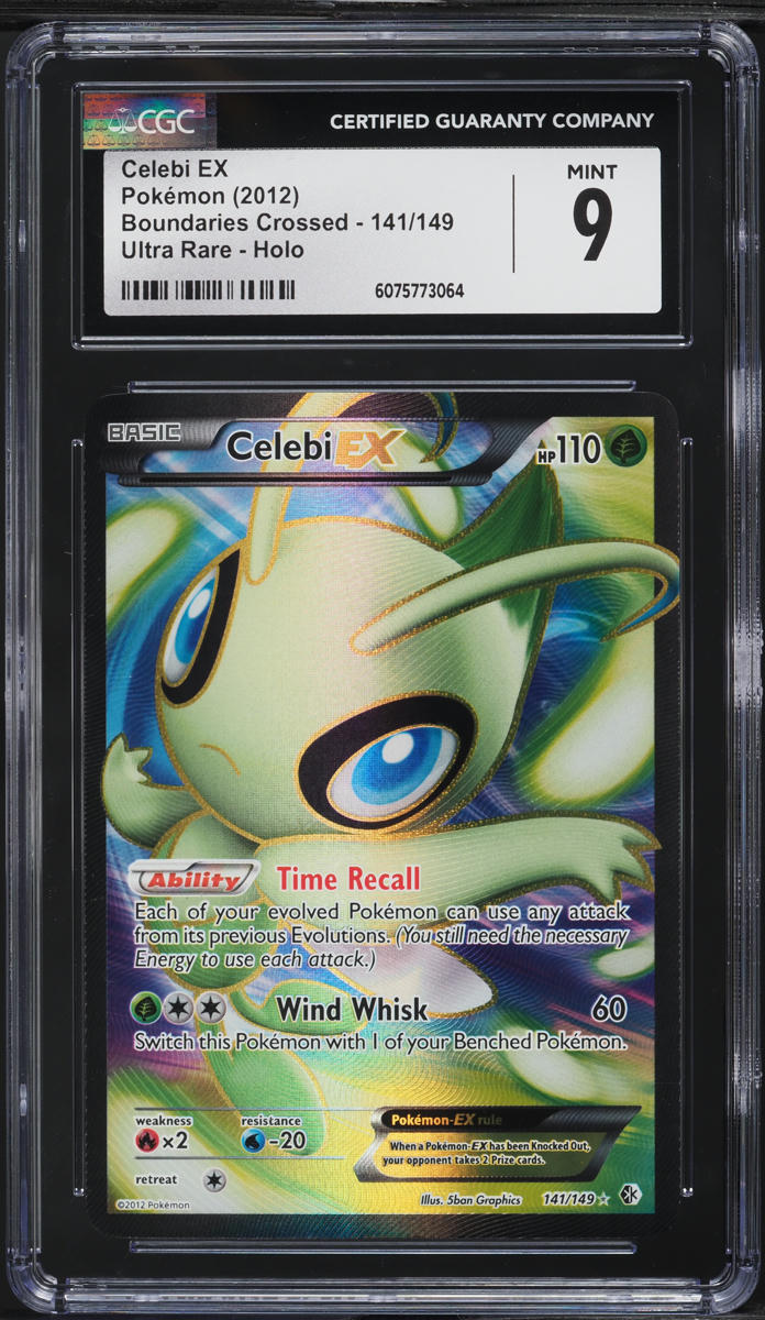 2012 Pokemon Black & White Boundaries Crossed Full Art Celebi EX #141 CGC 9 MINT