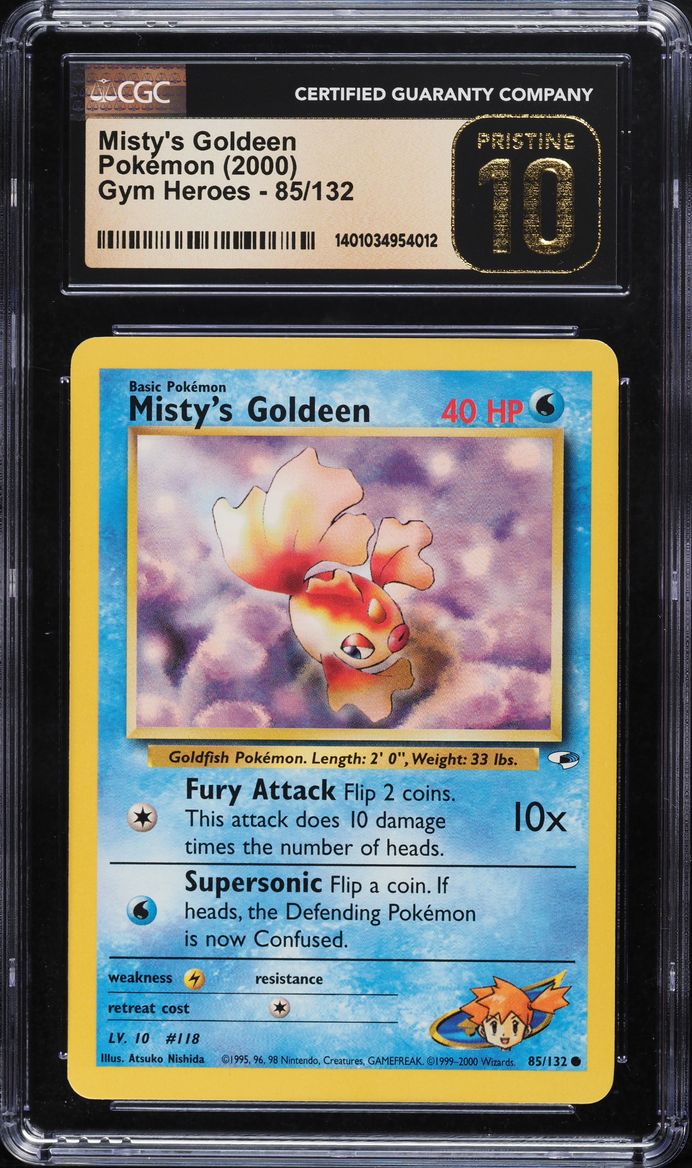 2000 Pokemon Gym Heroes Misty's Goldeen #85 CGC 10 PRISTINE