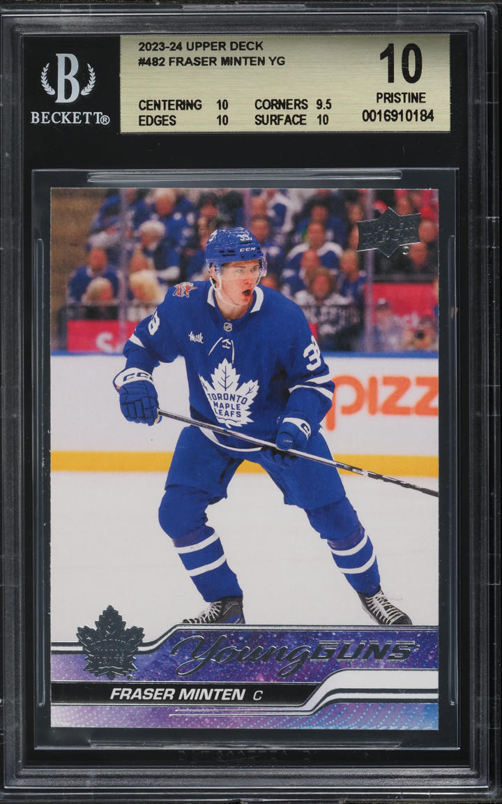 2023 Upper Deck Young Guns Fraser Minten ROOKIE #482 BGS 10 PRISTINE