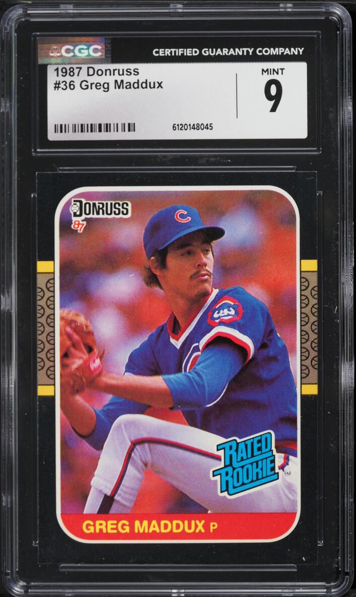 1987 Donruss Greg Maddux ROOKIE #36 CGC 9 MINT
