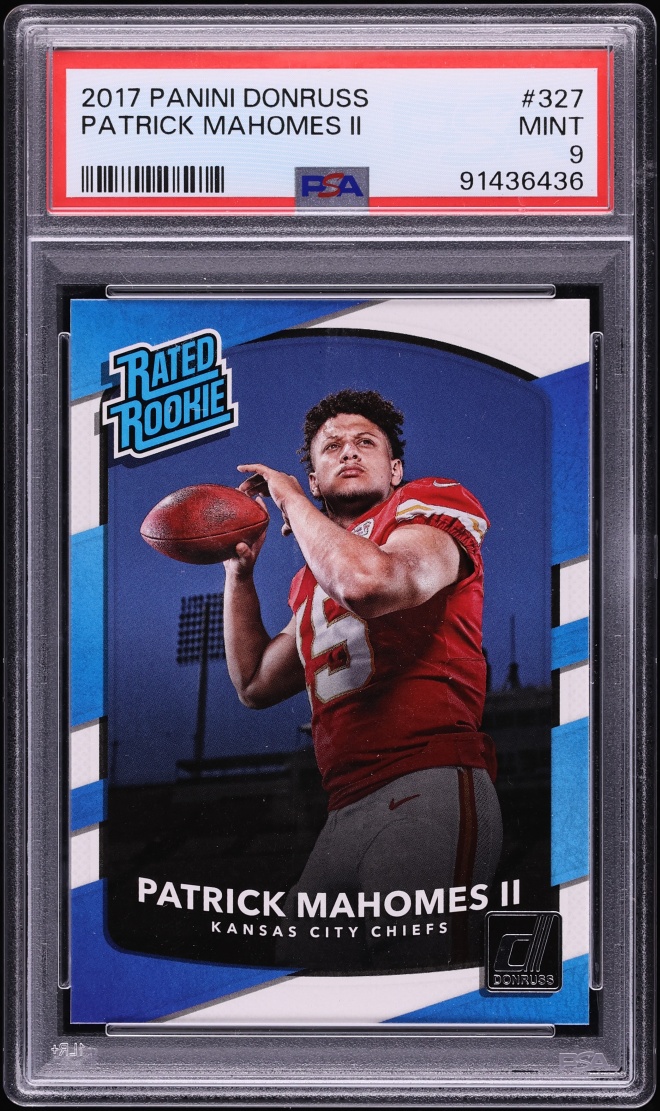 2017 Donruss Football Patrick Mahomes II ROOKIE #327 PSA 9 MINT