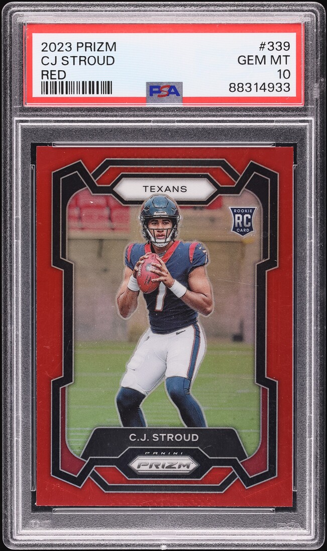 2023 Panini Prizm Red C.J. Stroud ROOKIE #339 PSA 10 GEM MINT
