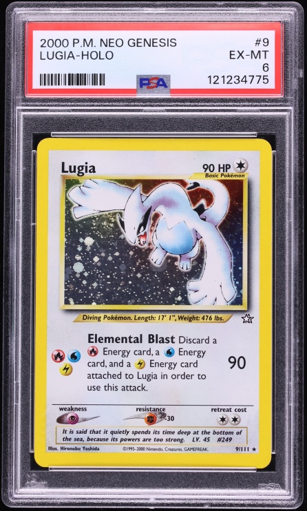 2000 Pokemon Neo Genesis Holo Lugia #9 PSA 6 EXMT