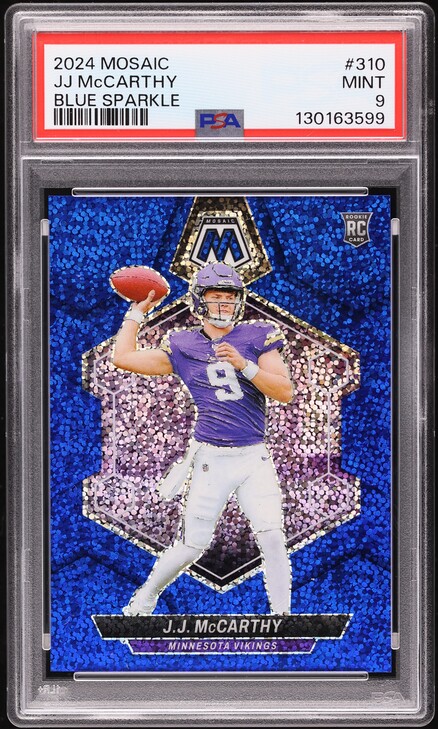 2024 Panini Mosaic Nebula Choice J.J. McCarthy ROOKIE 1/1 #310 PSA