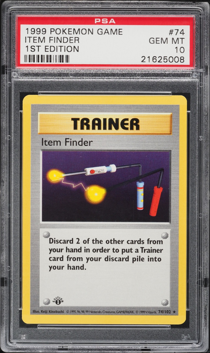 1999 Pokemon Base Set 1st Edition Item Finder #74 PSA 10 GEM MINT