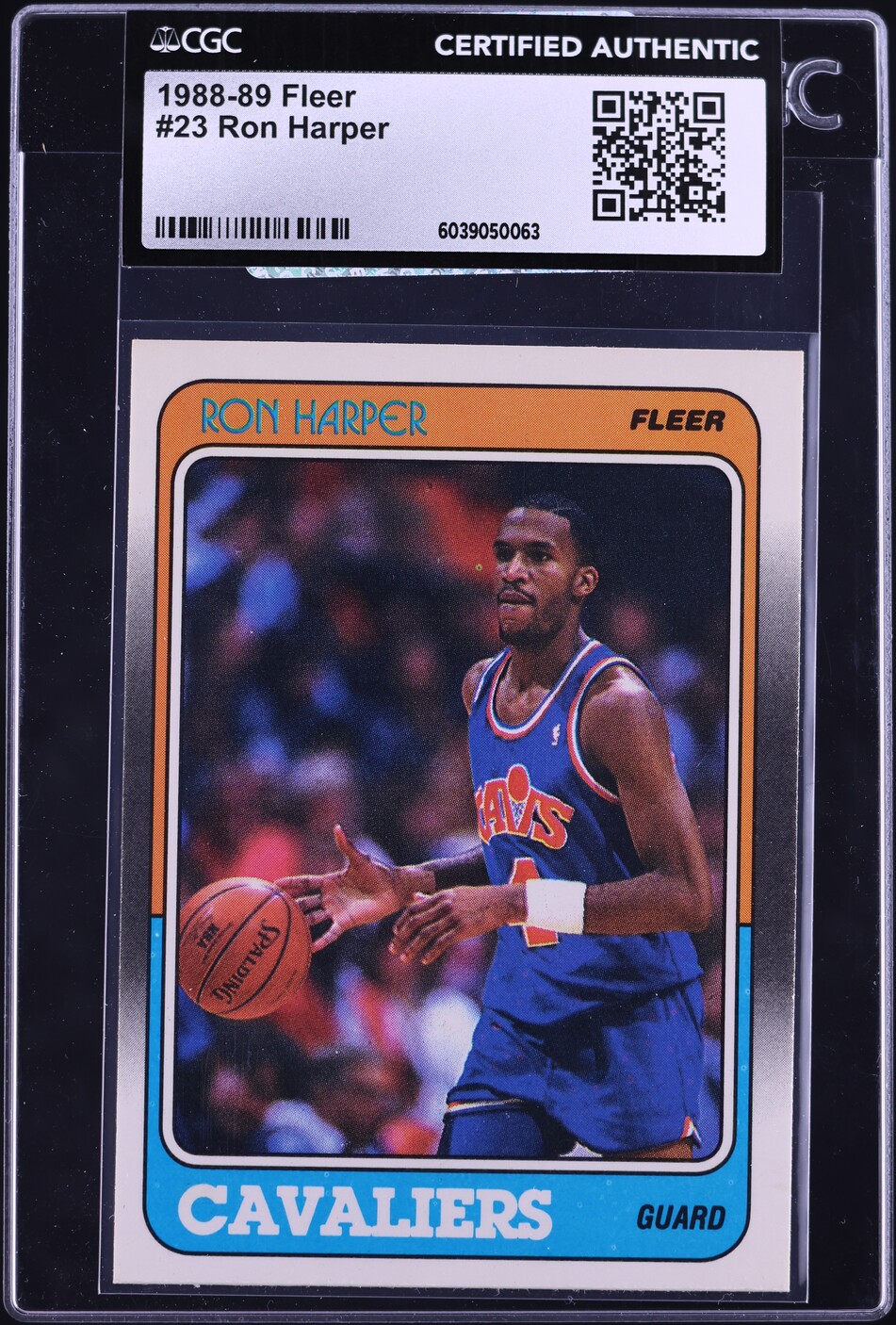 1988 Fleer Basketball Ron Harper #23 CGC AUTH