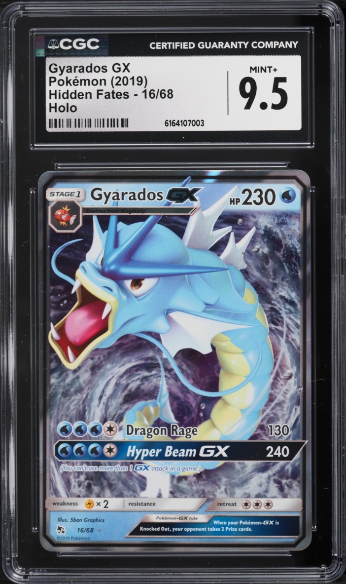 2019 Pokemon Sun & Moon Hidden Fates Holo Gyarados GX #16 CGC 9.5 MINT+