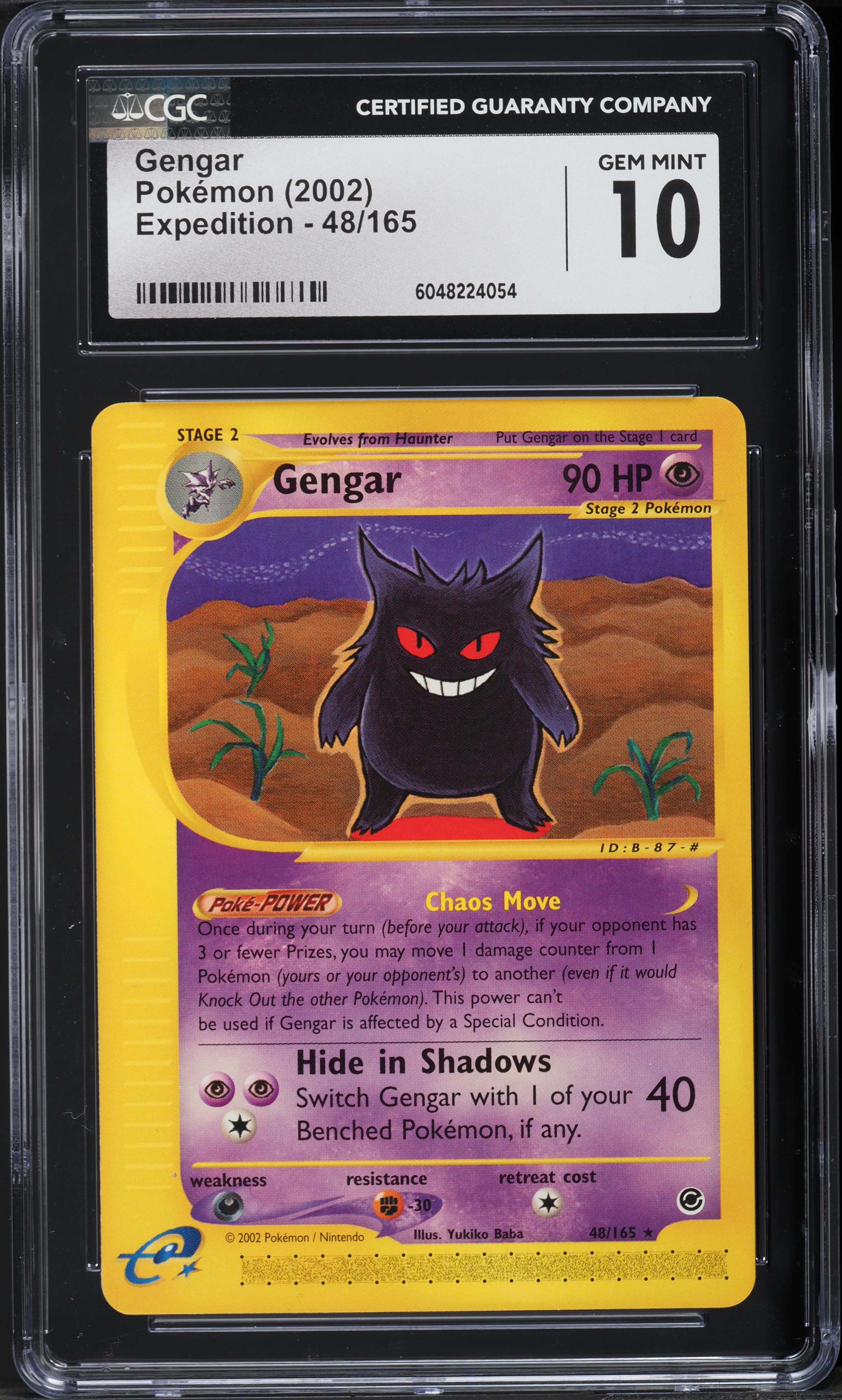 2002 Pokemon Expedition Gengar #48 CGC 10 GEM MINT