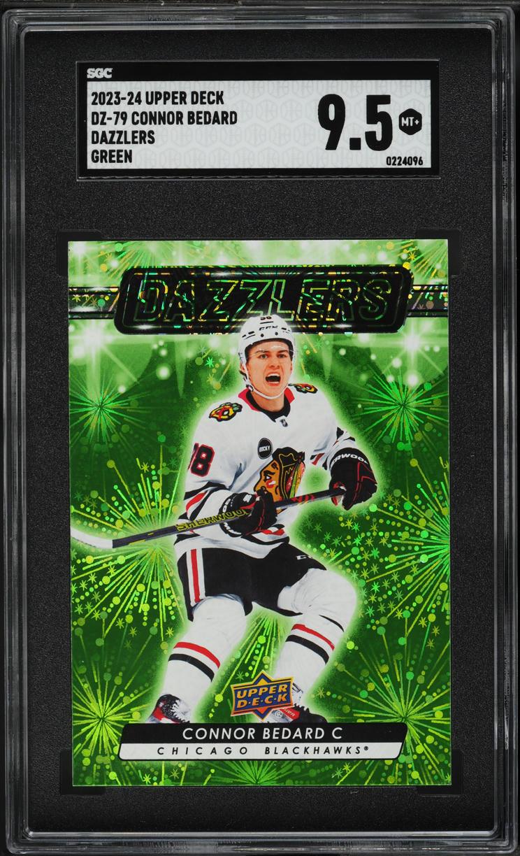 2023 Upper Deck Dazzlers Green Connor Bedard ROOKIE #DZ-79 SGC 9.5 MINT+