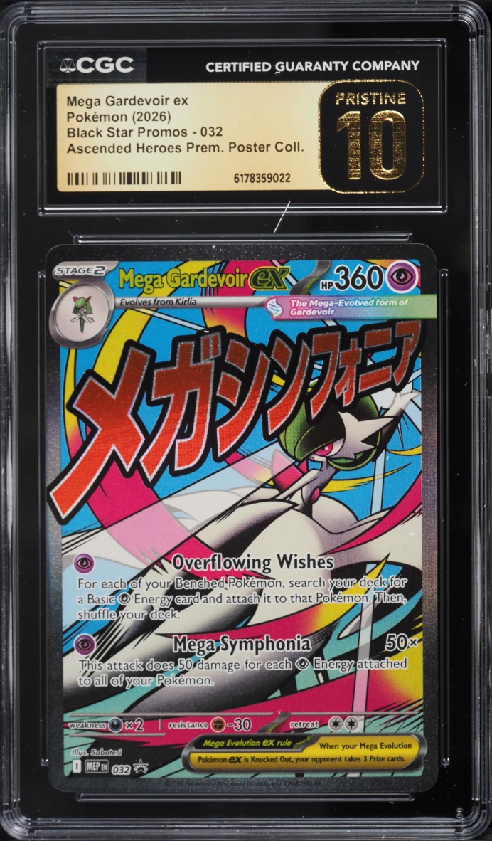 2026 Pokemon Mega Promo Ascended Heroes Premium Full Art Mega Gardevoir ex #32 CGC 10 PRISTINE
