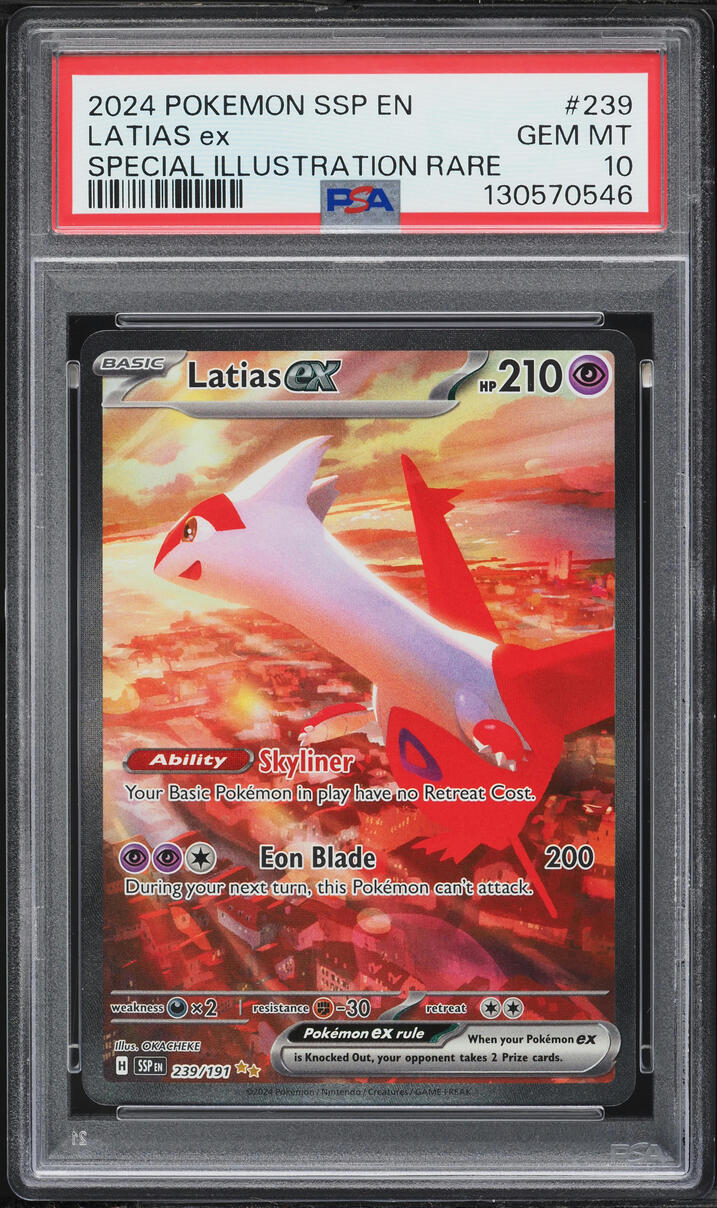2024 Pokemon Scarlet & Violet Surging Sparks SIR Latias ex #239 PSA 10 GEM MINT