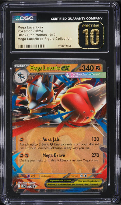 2025 Pokemon Mega Evolution Holo Mega Lucario ex #77 CGC 10 GEM
