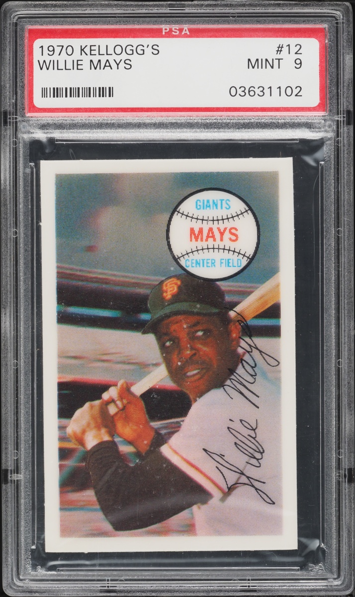 1970 Kellogg's Willie Mays #12 PSA 9 MINT