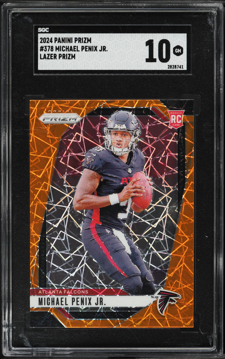 2024 Panini Prizm Lazer Michael Penix Jr. ROOKIE #378 SGC 10 GEM MINT