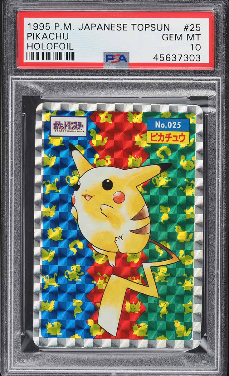 1997 Pokemon Japanese Topsun Holofoil Pikachu #25 PSA 10 GEM MINT
