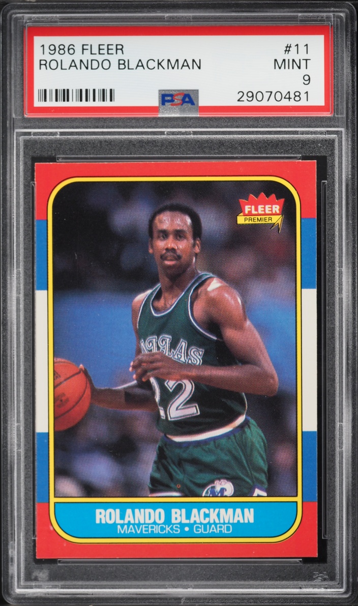 1986 Fleer Basketball Rolando Blackman #11 PSA 9 MINT