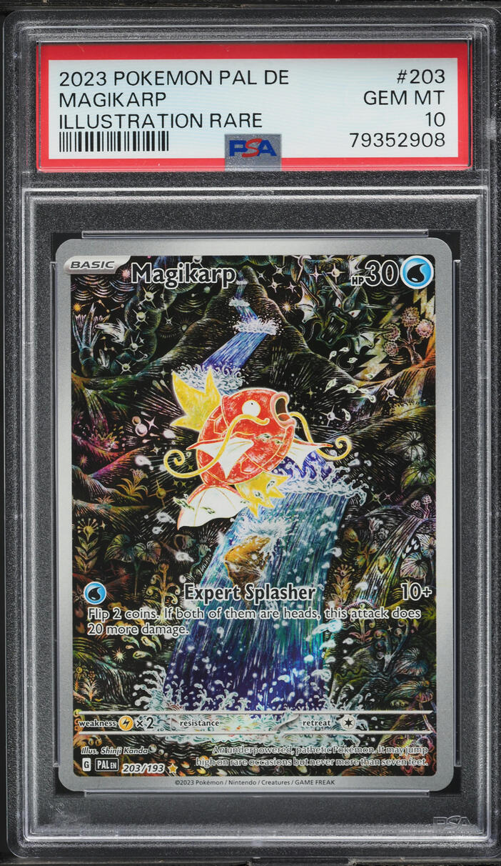 2023 Pokemon SV Paldea Evolved Illustration Rare Magikarp #203 PSA 10 GEM MINT