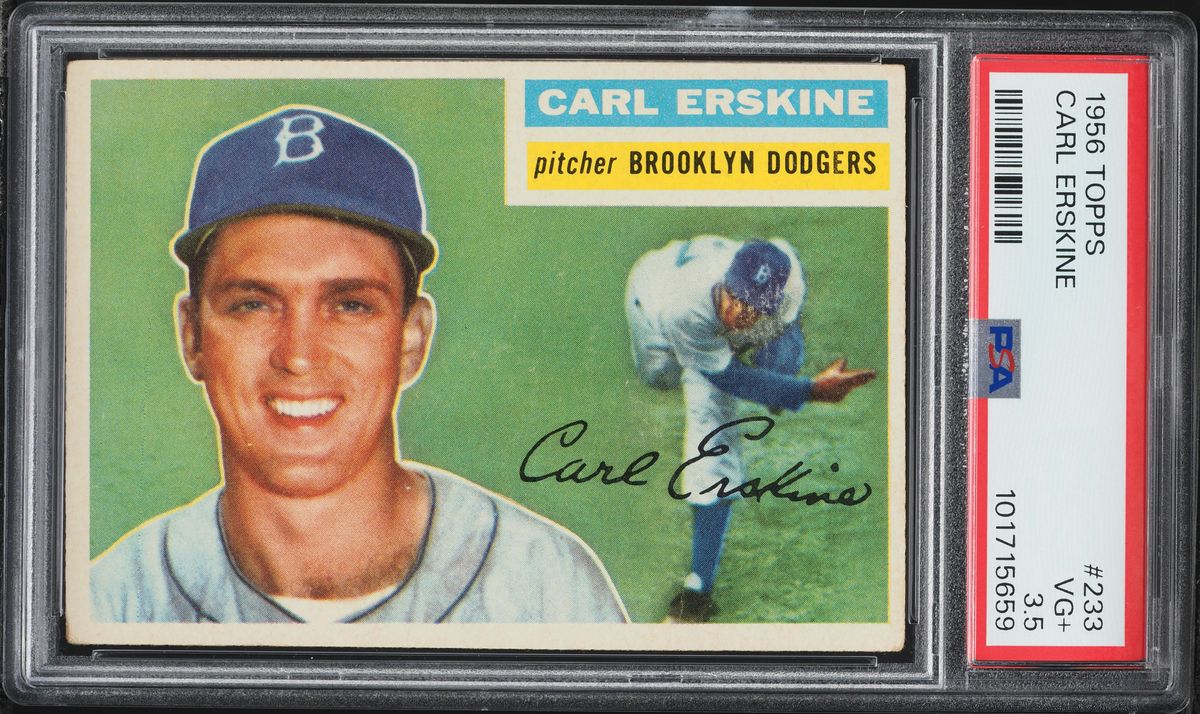 1956 Topps Carl Erskine #233 PSA 3.5 VG+