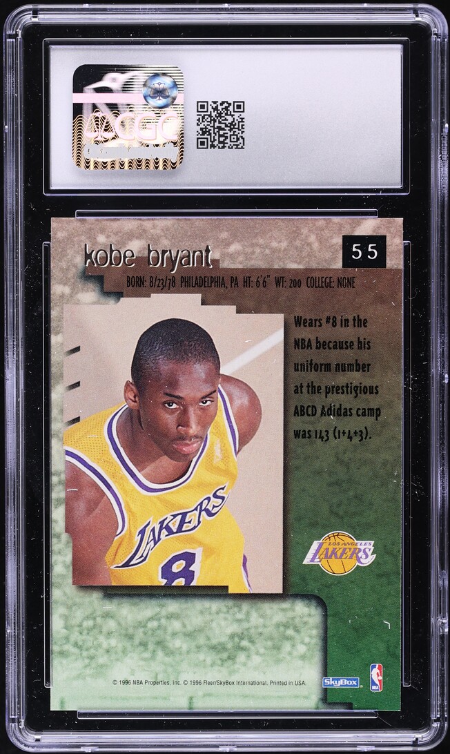 1996 Skybox Premium Kobe Bryant ROOKIE #55 CGC 8 NM-MT