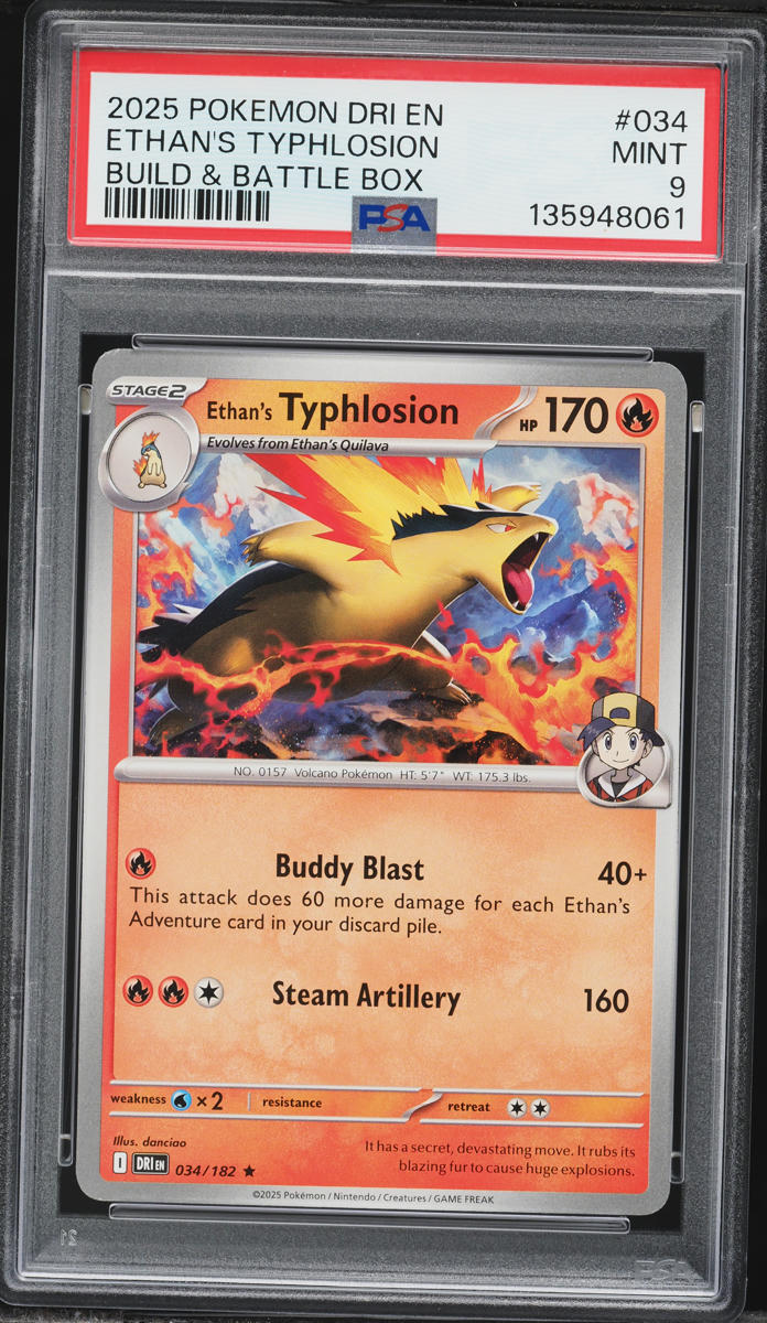 2025 Pokemon Scarlet & Violet Destined Rivals Build & Battle Box Ethan's Typhlosion #034 PSA 9