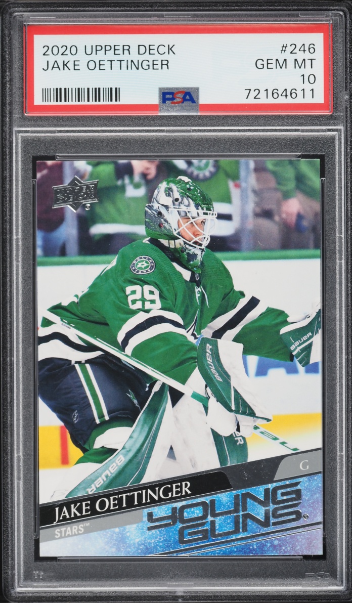 2020 Upper Deck Young Guns Jake Oettinger ROOKIE #246 PSA 10 GEM MINT