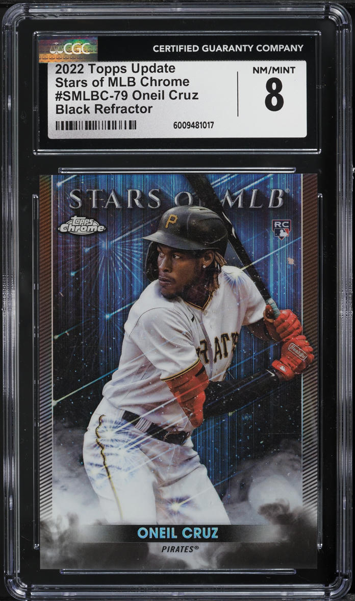 2022 Topps Chrome Update Black Refractor Oneil Cruz ROOKIE /25 #SMLBC-79 CGC 8 NM-MT