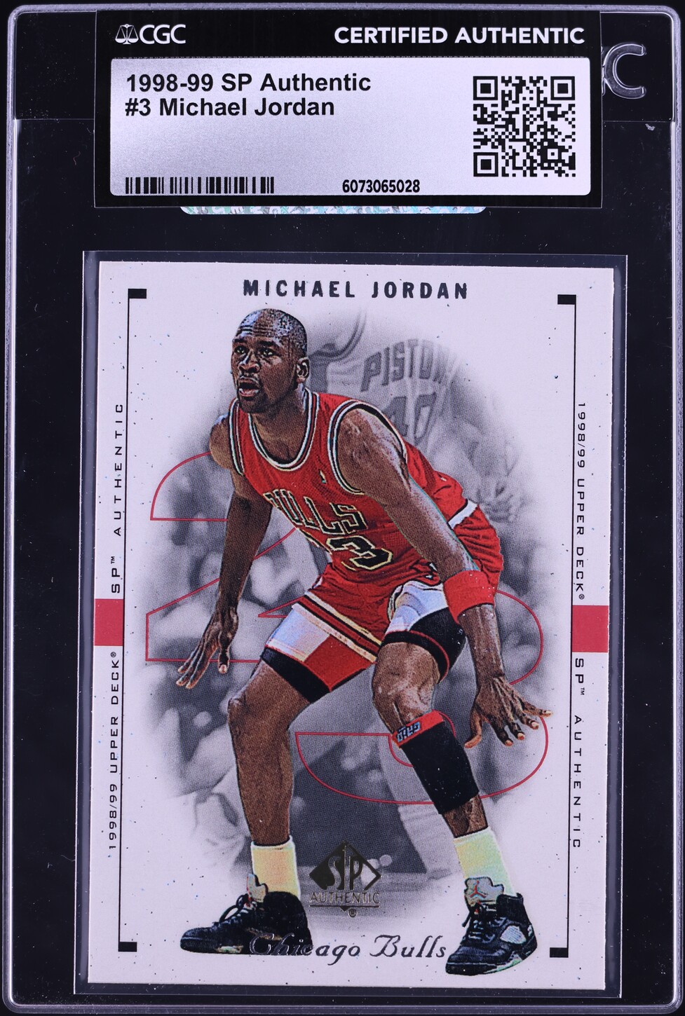 1998 SP Authentic Basketball Michael Jordan #3 CGC AUTH