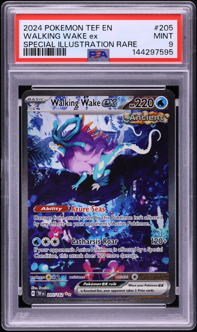 2024 Pokemon Scarlet & Violet Temporal Forces SIR Walking Wake ex #205 PSA 9 MINT