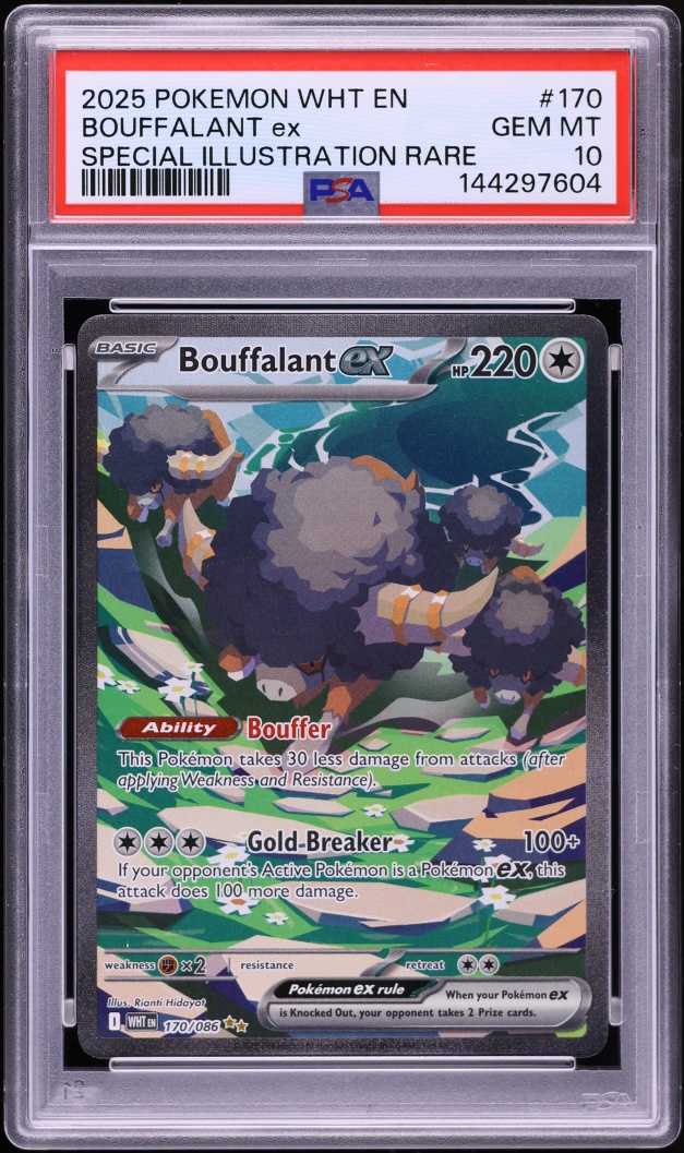 2025 Pokemon Scarlet & Violet White Flare SIR Bouffalant ex #170 PSA 10 GEM MINT