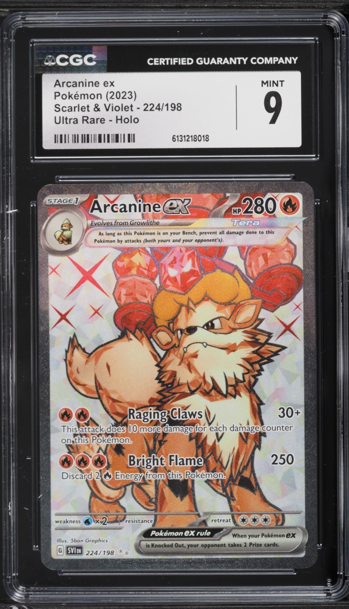 2023 Pokemon Scarlet & Violet Full Art Arcanine ex #224 CGC 9 MINT