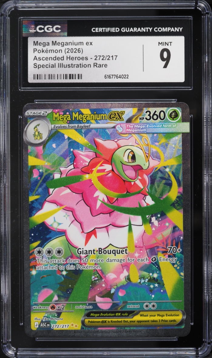 2026 Pokemon Mega Evolution Ascended Heroes SIR Mega Meganium ex #272 CGC 9 MINT