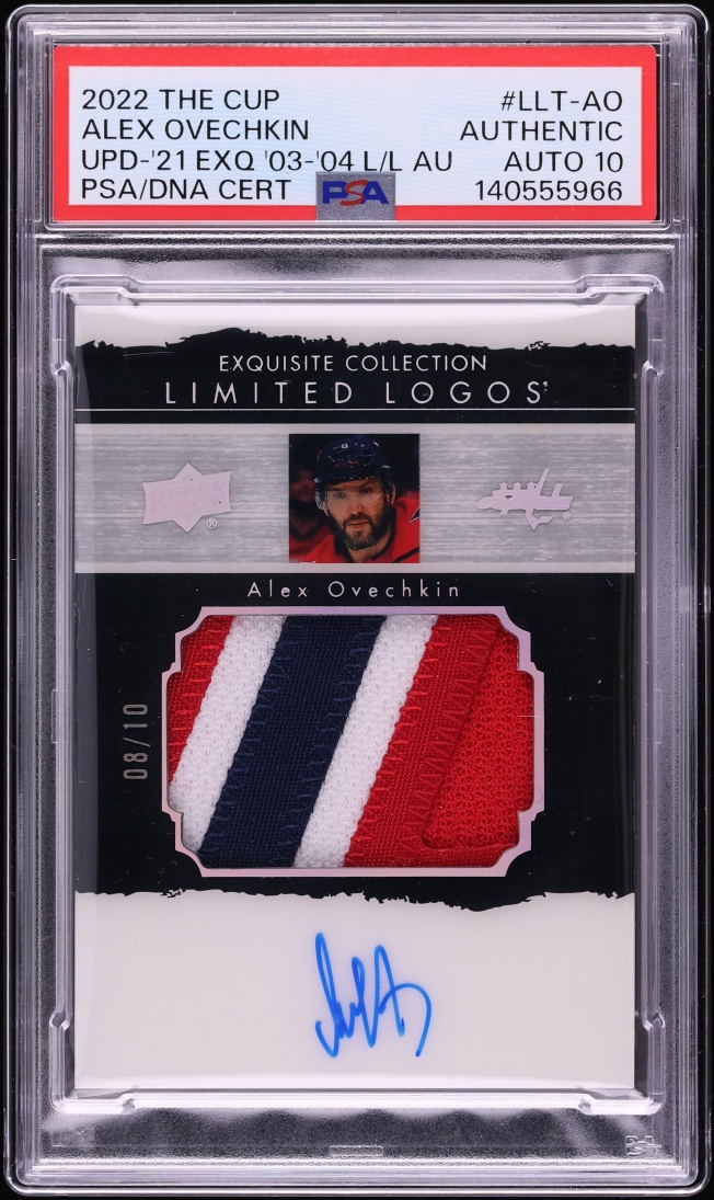 2022 Upper Deck The Cup Update Alex Ovechkin PATCH AUTO DNA 10 /10 #LLT-AO PSA AUTH