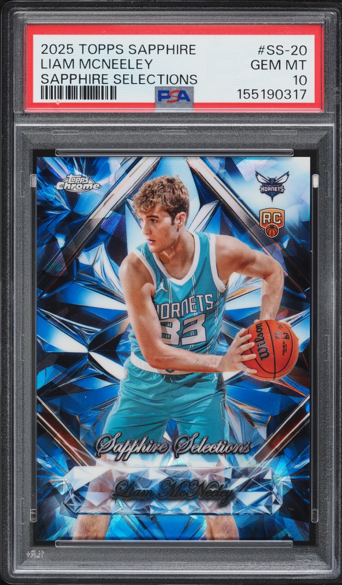 2025 Topps Chrome Sapphire Edition Selections Liam McNeeley ROOKIE #SS-20 PSA 10 GEM MINT