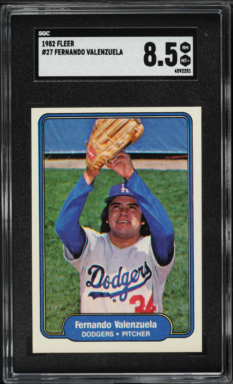 1982 Fleer Fernando Valenzuela #27 SGC 8.5 NM-MT+