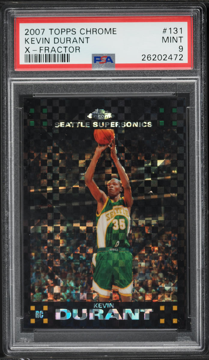2007 Topps Chrome Xfractor Kevin Durant ROOKIE /50 #131 PSA 9 MINT