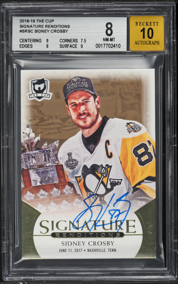 2018 The Cup Signature Renditions Sidney Crosby AUTO #SRSC BGS 8 NM-MT