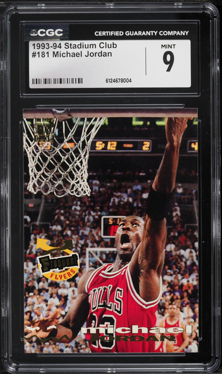 1993 Stadium Club Frequent Flyers Michael Jordan #181 CGC 9 MINT